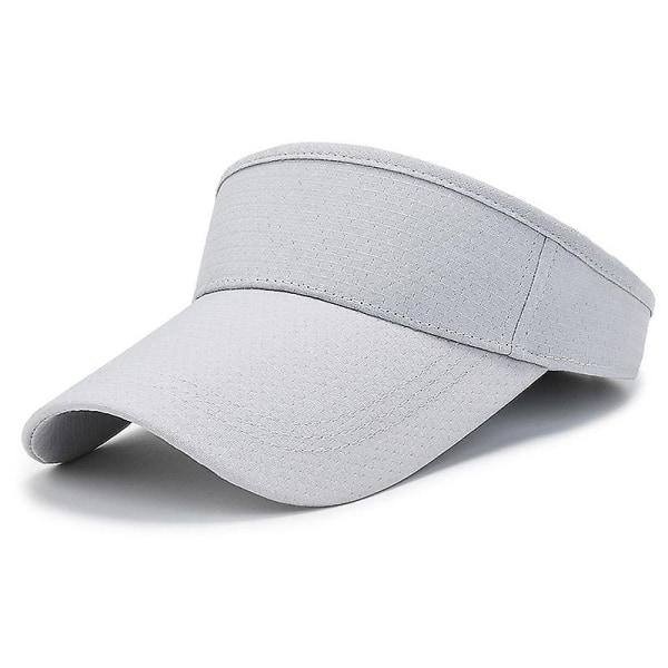 Solskydd för damer, lång topp Tjockare svettband Justerbar hatt för golf Cykling Fiske Tennis Löpning Jogging och andra sporter1 st ljus grå