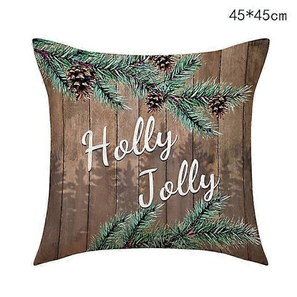 45 cm Jul Kuddfodral Jultomte Snögubbe Julgran Kuddfodral God Jul Dekor För Hemmet 2024 Noel Dekor J