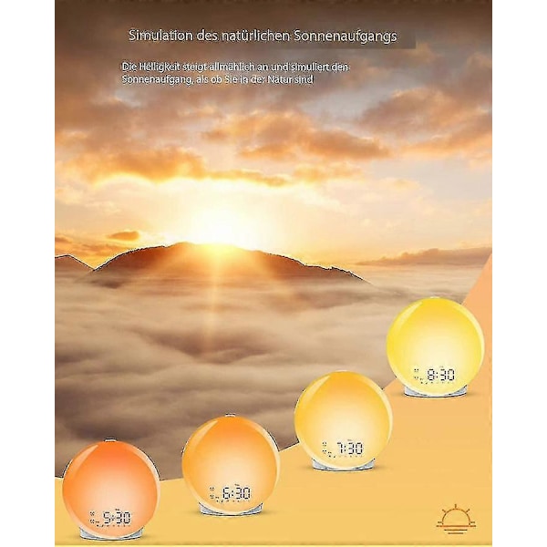 Lys Vækkeur Wake Up Light Alarm Clock Lys Dagslys Vækkeur