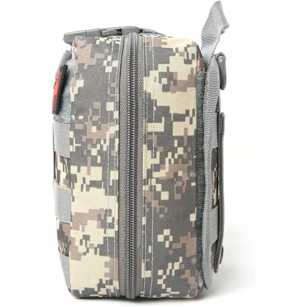 Taktisk första hjälpen-väska, akut överlevnadsväska för första hjälpen, första hjälpen-väska lämplig för utomhusvandring campingklättring resor Camo Grey