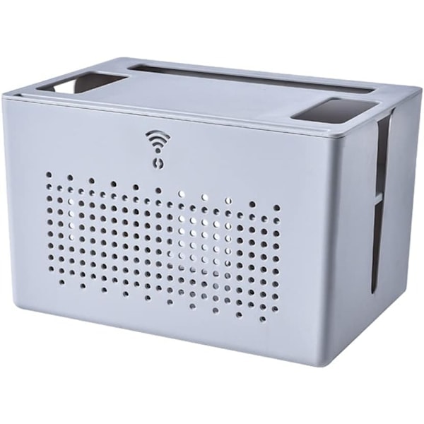 Dobbeltlags Wifi-ruter oppbevaringsboks skrivebord kontakt ledning organizer boks dekoder element skjult finish boks