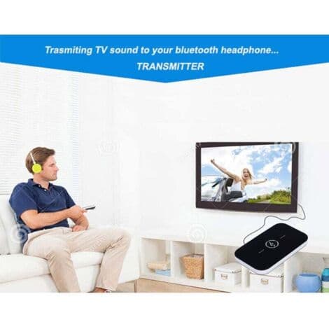 RT-B6 2-i-1 Bluetooth-sender og -mottaker trådløs lydadapter med 3,5 mm HiFi-lyd for smarttelefon, TV og PC