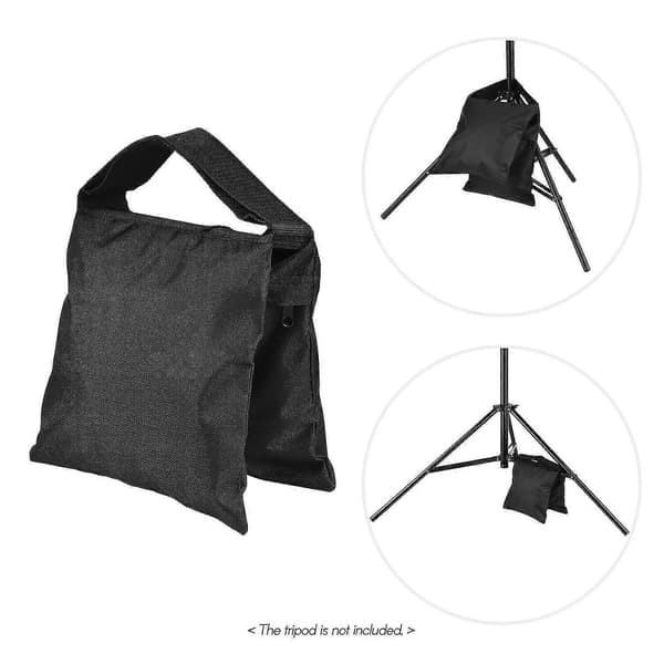 2 STK Fotografering Viktpåsar Motvikt Sandpåse Kraftig Sandväska för Studiofotografering Ute Black 2 pcs