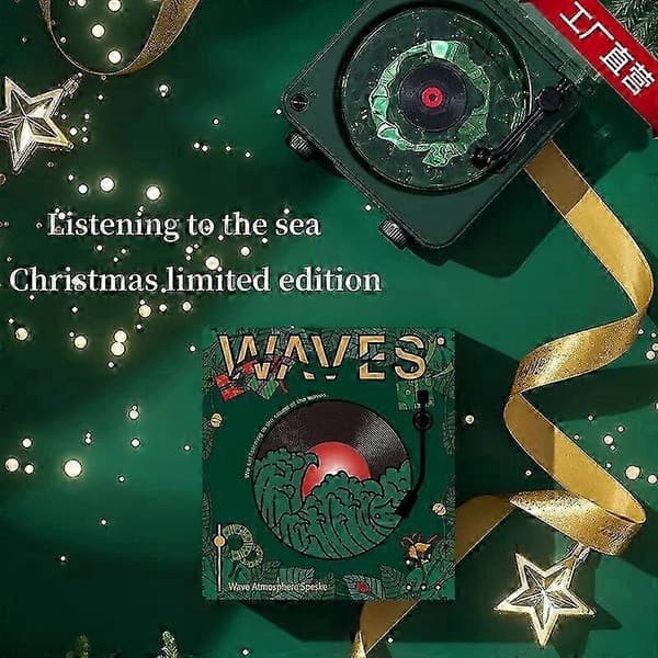 Lumena Lamp Record Player, Waves vinyylinen Bluetooth-kaiutin 4 säädettävällä tilalla greem