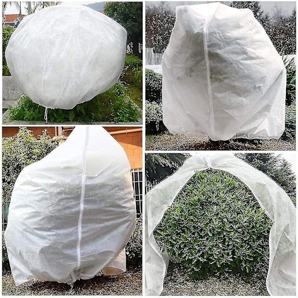 Sæt med 2 vinterbeskyttelse til planter, frostbeskyttelse, vinterbeskyttelse til planter, stor pose til potteplanter, 60 x 80 cm XXF