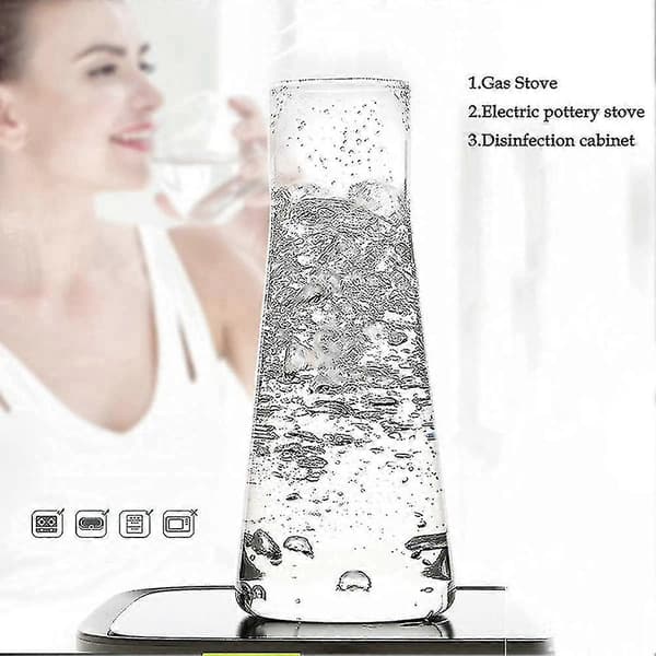 Klar Sängkaraffset med Glas för Sovrum Nattduksbord, Karaff med G -Sy