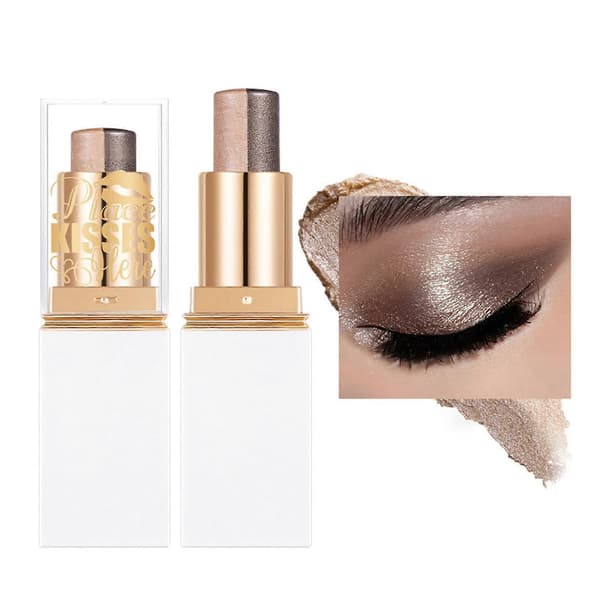 Shimmer Glitter Cream Øyenskyggestift Dobbel Tone Gradient Langvarig Vanntett Øyesminke