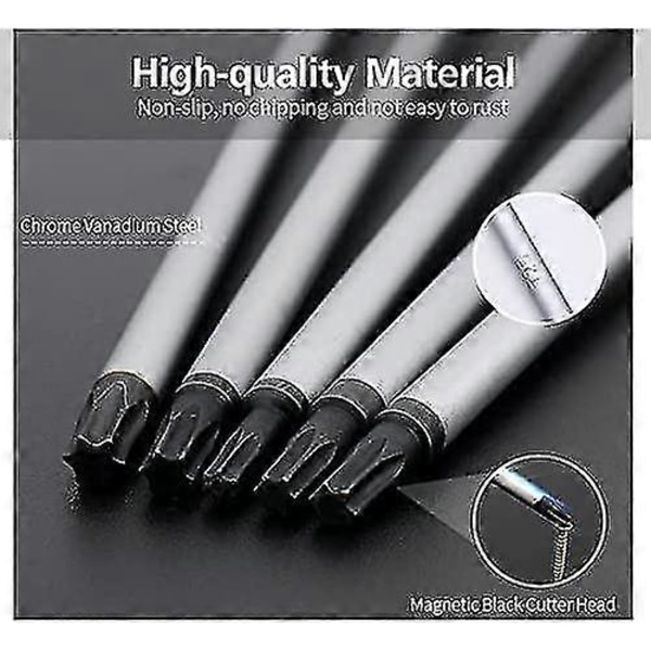 Extra Lång Torx Skruvmejselset, 5st 30cm Magnetiska Torx Skruvmejslar, T15 - T30 (t15,t20,t25,t27,t30) Magnetisk Torx Skruvmejsel Stjärnskruvmejselset
