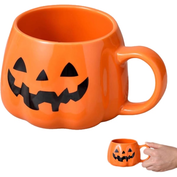 Halloween Pumpa Muggar, Söta Keramiska Pumpa Koppar Halloween Mugg Keramisk Pumpa Halloween-Temad Espresso Cup