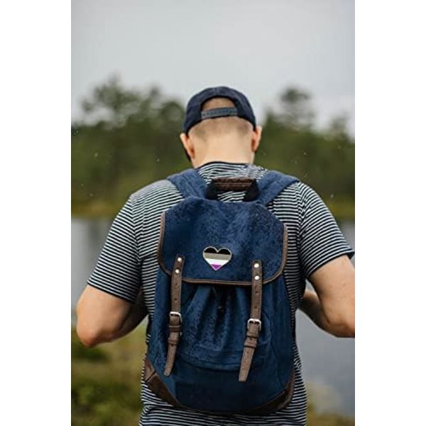 5 kpl Biseksuaalinen ylpeys sydänmuotoinen rintaneula, pinssi, lippu, rintaneula Pack 5 Asexual