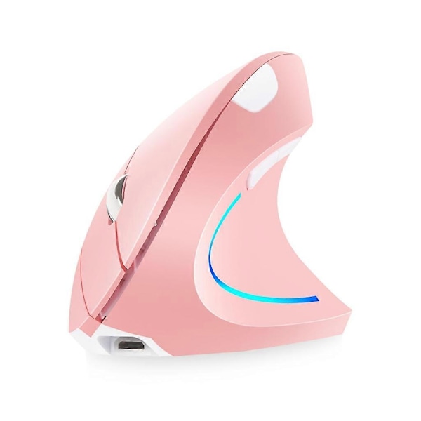 Gaming Vertikal Ergonomisk Mus Højre Hånd USB Trådløs 2400DPI Optisk Mus Pink