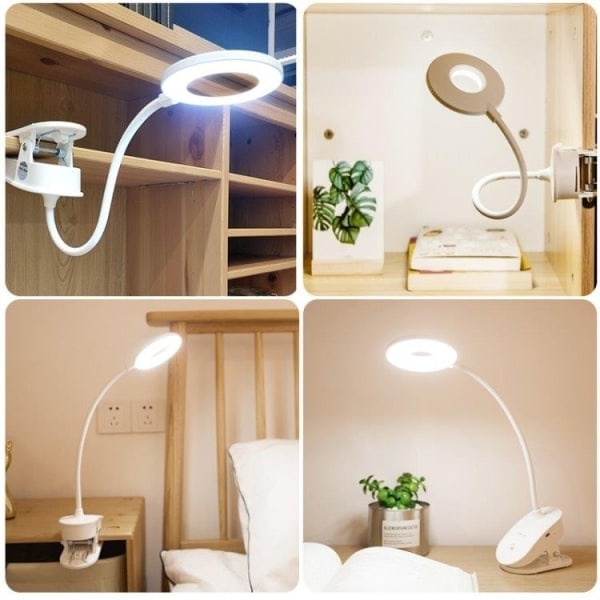 Trådløs dimbar LED-lampe med klemme - Oppladbar - Perfekt
