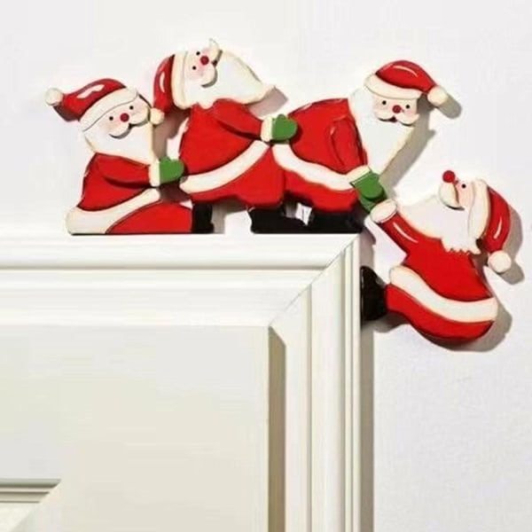 Juldekoration för dörrram - Tomte och ängel