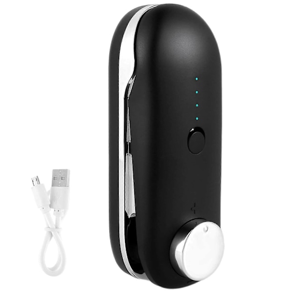 Mini Folieforsegler 2 i 1 Poseforsegler med Skærer - Håndholdt Mini Forseglingsmaskine til Poser og Plastfilm - USB Genopladelig og Bærbar (Hvid) White