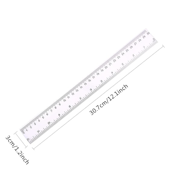 30 cm linjal multipack transparent linjal plastlinjaler 30 cm okrossbar linjal okrossbar metrisk linjal genomskinlig rak linjal mätlinjal verktyg 4pack 30cm