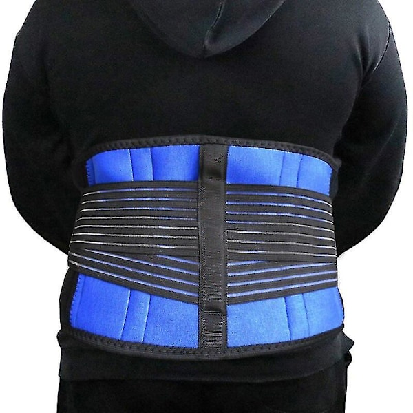 4XL 5XL 6XL Bred Støtte Elastisk Lumbar Ryggstøttebelte Ortopedisk Holdningskorrigerer Midje Smerter Ryggrad Støtte Korsett Kvinner Menn Rygg & Lumbar Støtte C Blue L