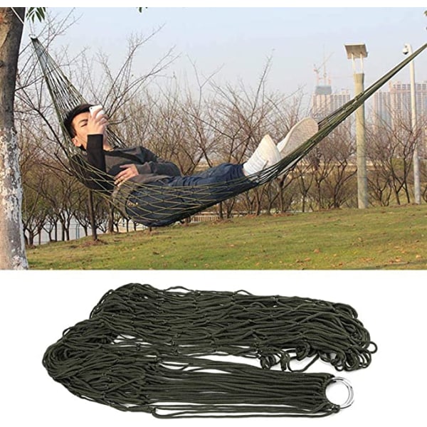 Hammock Camping Gear Nylon Garden Yard Hanging Net Sleeping Bed