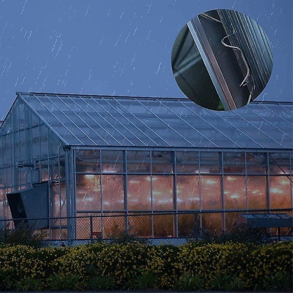 100 stk. drivhus klemmer til glas, rustfrit stål drivhus vinduesklemmer glasrude spænder
