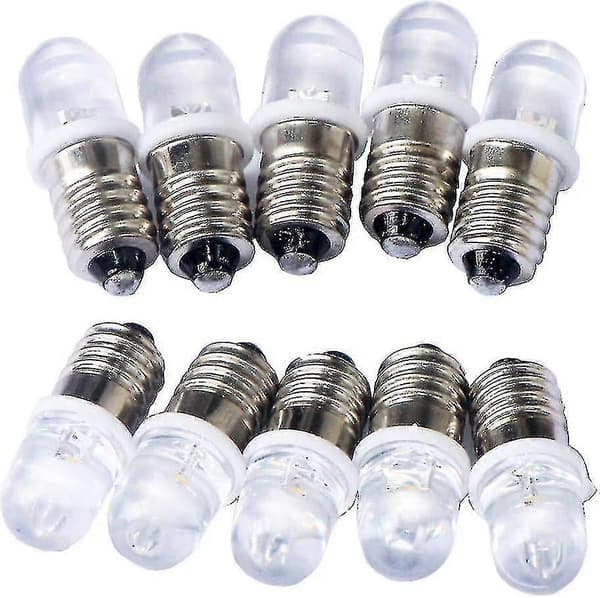 10 kpl E10 12 V Spot Led -lamppuja, lämmin valkoinen