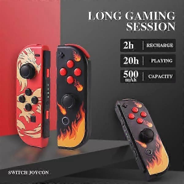 Joy Pad Joycons-kontroller for Switch Joystick Gamepad Trådløs spillkonsoll Joypad Turbo Wake Up-funksjon Blue Red