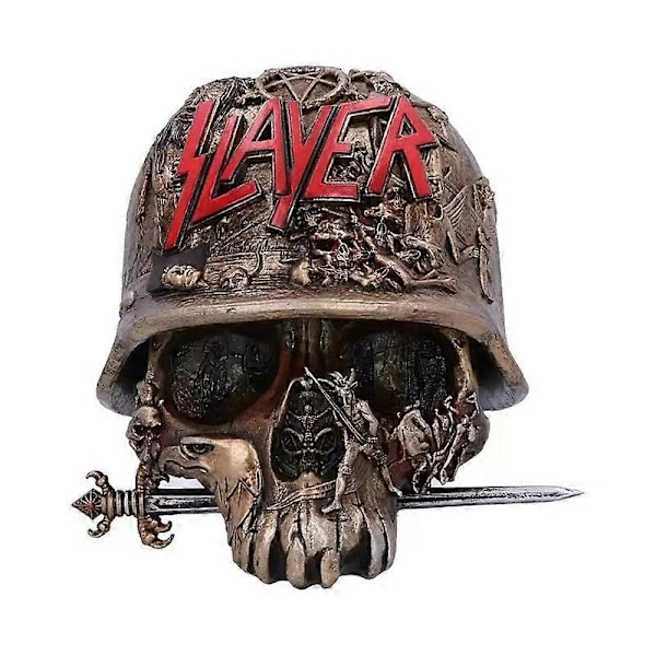 Slayer Skull Box Dödskallehjälm Killer Fear Skull Skull Box Resin Ornament Ornament
