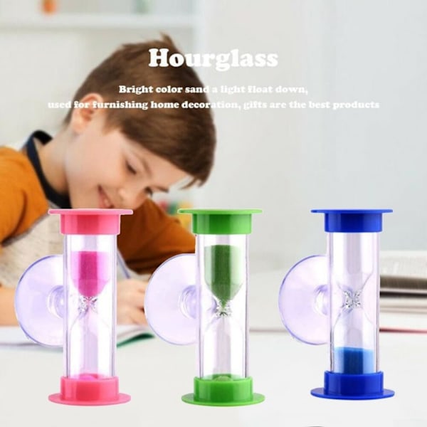 2 minuters dusch sandtimer sugkopp badrum nedräkning timglas inga batterier behövs rolig badaccessoar Pink