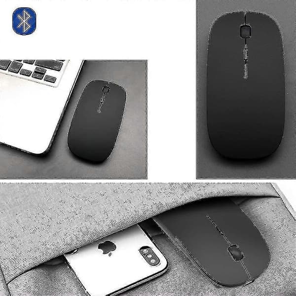 Trådløs Bluetooth-mus for Macbook Pro/Macbook Air/iPad/Laptop/iMac/PC Black