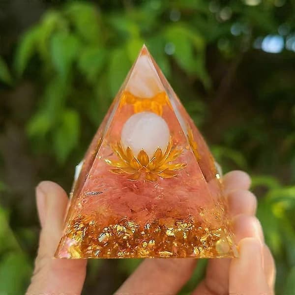 Orgonit Pyramide - Lapis Lazuli Krystalkugle med Blå Kalcedon 3