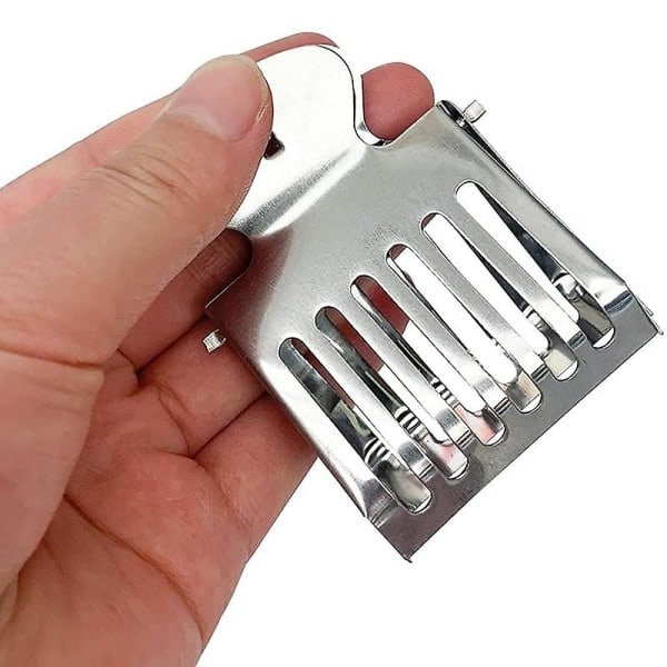 Drottningbicellsklämma i rostfritt stål, drottningfångstverktyg, drottningfångare, drottningbifångare, silver, 5 st