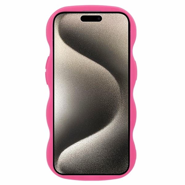 iPhone 14 Mobilcover Bølget Pink