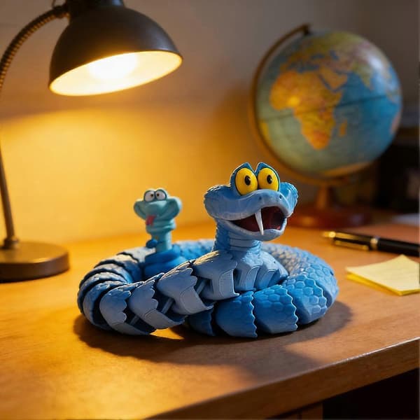 Fullt Artikulerte Gary Snake Figur - 3D-printet Zootopia Samleleke for Fans 68cm