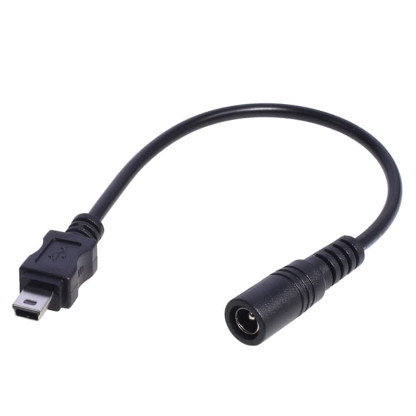 DC 5.5x2.1 Hona till Mini USB Hane Kabel 5521 Power Jack DC Power Connector- 5.5x2.1 Adapter Mini USB Konverter