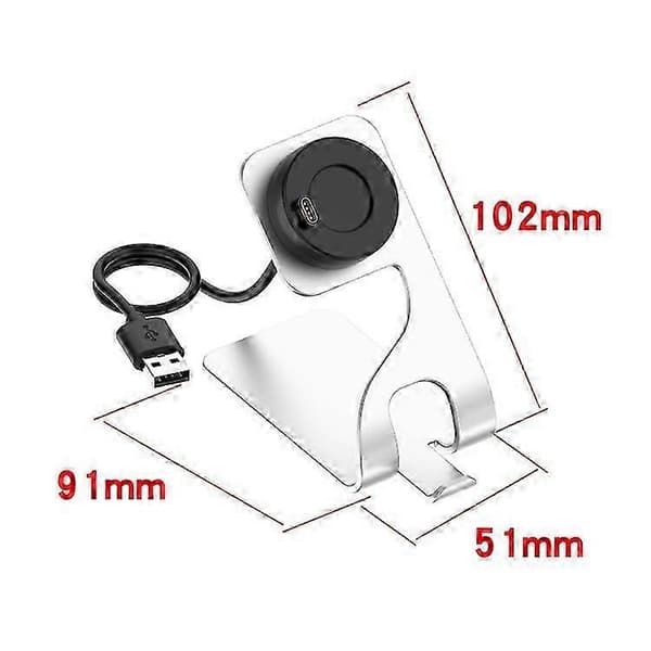 For Garmin Approach S62 Roterbar Magnetisk Metall Ladebase Silver