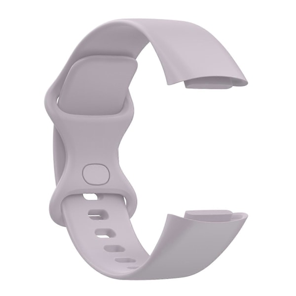 Til Fitbit Charge 5 Silikone Urrem, Størrelse:L L Purple