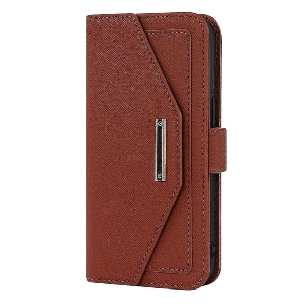 Lanyard Lærveske for iPhone 13 Pro Max Brown