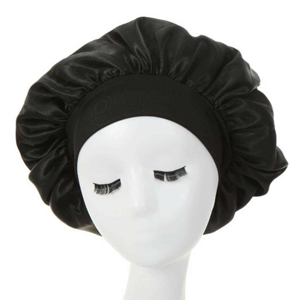 Sovehette - Satin Bonnet - Sovehette Svart One Size svart