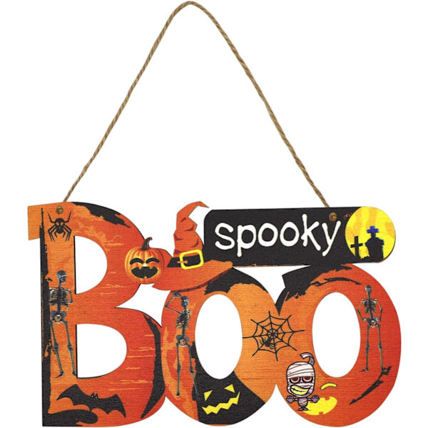 Halloween-koristeet, Halloween-puinen riippuva kyltti Kurpitsa-keskipisteet Boo-koriste juhliin ja illalliseen BOO