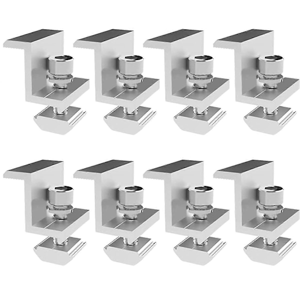 Solcellsändklämmor Solpanel Z-fäste Solcellsmodulhållare Ändklämssats Justerbara Fästsolceller 12pcs 35mm