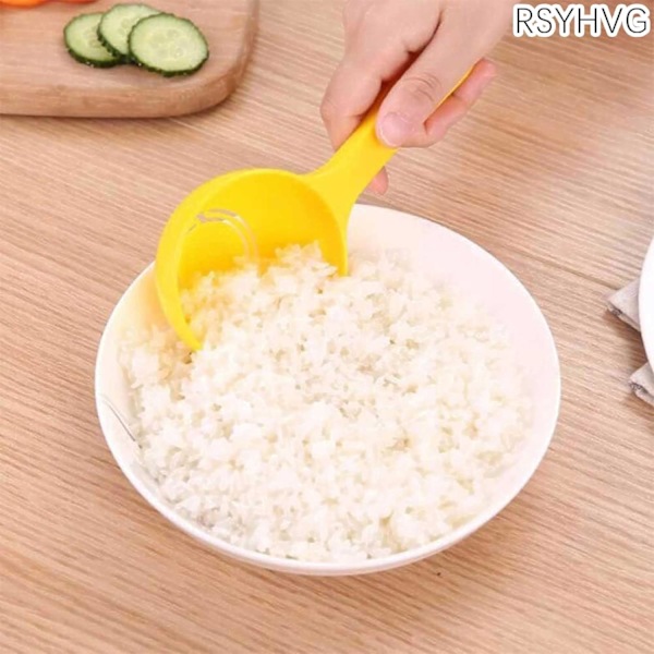 2-pack Runda Rispaddlar Icke-klibbiga Potatis Matserveringsskedar Skopa Risked Sushiformar Servering Risspatel
