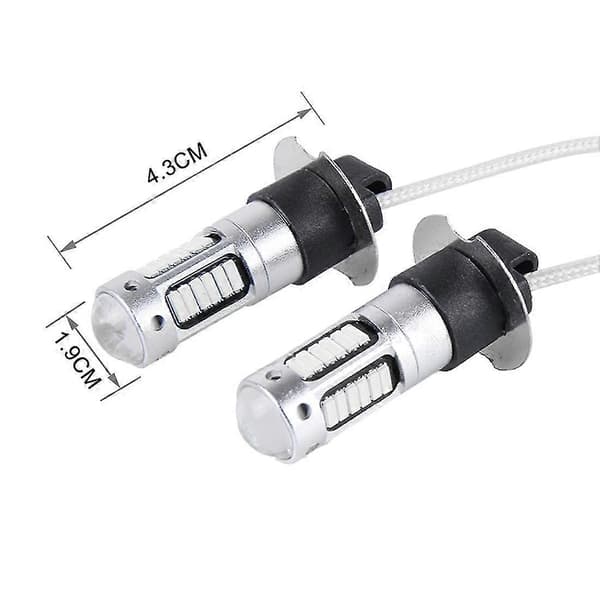 2 KPL H3 10W 30 SMD-4014 LED-auton sumuvalot, DC 12V Red Light