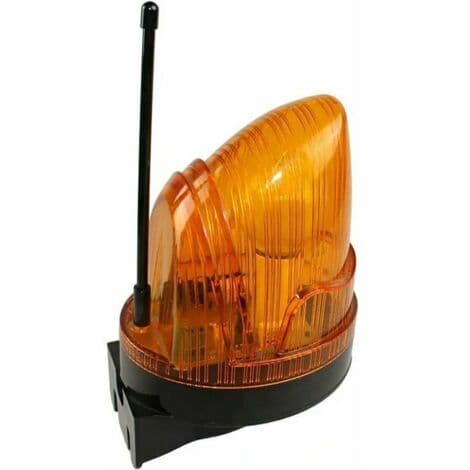 220V LED-blinklys for automatiske porter – Integrert antenne – 360° lys – Blinkende og konstant modus – IP65-beskyttelse