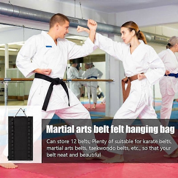 Karate Bælte Display 12 Bælter Vægmonteret Bælte Display Holder Karate Bælte Display Stativ Kampsports Bælte Organizer Til Børn