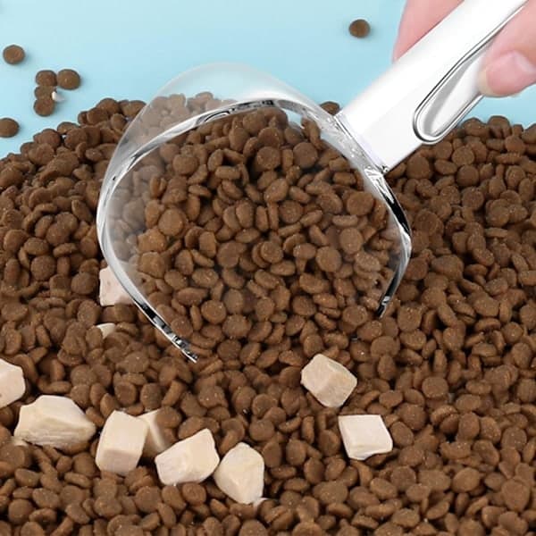 Præcise Måleskeer til Portionskontrol til Hunde og Katte Praktiske Måleskeer til Tørfoder Ris, Hvid