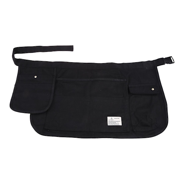 Canvas Multi-lommer Midjeforkle Bulk Sett Kort Servitør Serveringsperson Halv Black