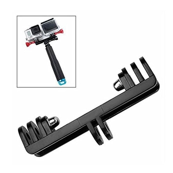 Dubbelt Monteringsfäste Bryggadapter Hjälm Monopod för GOPRO Kamera Hero