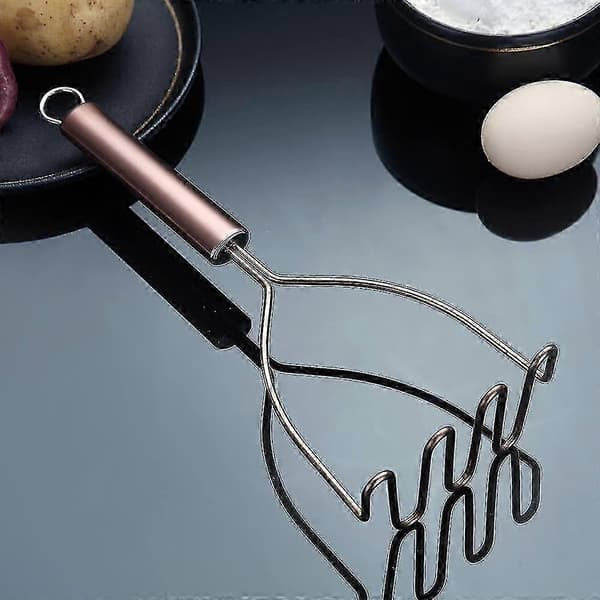 Potatisstöt i koppar, kraftig potatis- och risstöt i rostfritt stål, present
