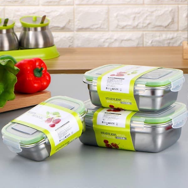 Termisk isolert matboks i rustfritt stål Bento Mat Piknikbeholder Crisper