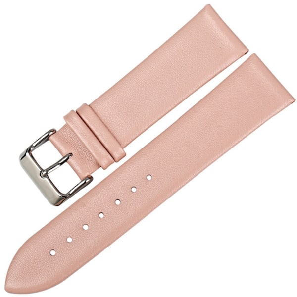 Klassiskt watch mjukt PU-läder Rosa 14mm Pink 14mm