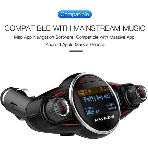 Auton Bluetooth FM-lähetin USB-autonlaturi