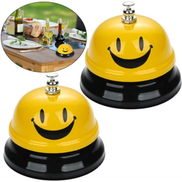 Table Bell Service Bell Counter Bell Call Bell Reception Bell Bell Table Bar Bell for Hotel Reception Counter Restaurant Kitchen (2 Pieces)